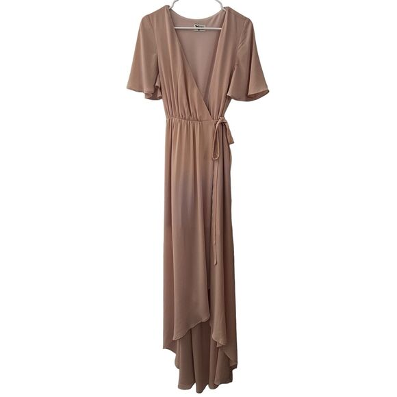 Show Me Your MuMu Dresses & Skirts - Show Me Your MuMu Nude/pink Sophia Maxi Dress Bridesmaid Size L